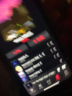 an image of a cell phone screen with blurry images on the back and sides