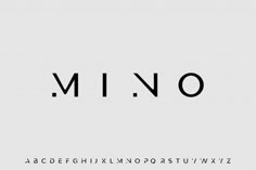 the letters and numbers are arranged in black on a light gray background, which is used to spell out the word mivo