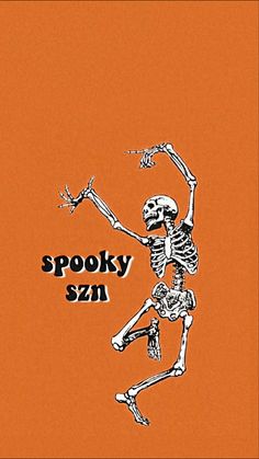 a skeleton running with the words spooky s2n