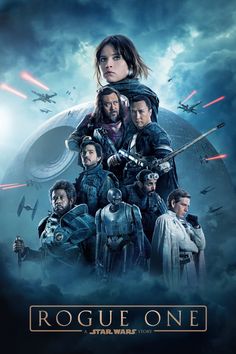 the movie poster for rogue one is shown on a blu - ray with an image of people