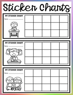 a printable worksheet for children to practice their writing skills with the words sticker chats