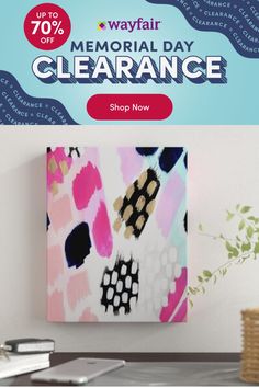 the memorial day clearance is up to 70 % off on art and decor items, including this