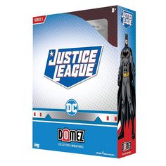 the dc justice action figure is in its box