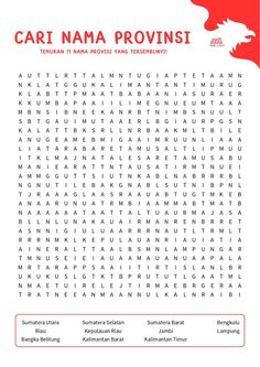 the word search for cari nama provinsi is shown in red and white