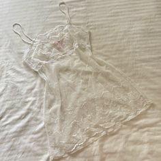 Victoria’s Secret Lacy Eyelet Babydoll Slip Dress. Never Worn But No Tags. Size M. #Coquette #Cottagecore #Y2k #Victoriassecret #Balletcore Cute Fitted White Camisole, Delicate Fitted Summer Sleepwear, Fitted Delicate Lace Sleepwear For Bedtime, Fitted Delicate Lace Sleepwear, Delicate Lace Fitted Sleepwear, Feminine White Sleepwear With Delicate Lace, White Cami Sleepwear With Lace Trim, White Lace Camisole Sleepwear, Delicate White Sleepwear For Loungewear