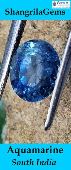 8.3mm 1.81ct Aquamarine oval faceted gem Deep Blue unheated from Tamil Nadu India 8.3 by 6.9 by 5.3mm