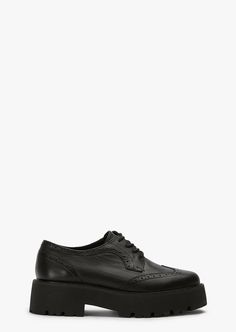 Meet Marni, this leather lace-up features a subtle platform sole and intricate detailing. Finished in our signature black como leather, they are sure to become a new fav. -Material: Leather -Sole: Rubber -Fit: True To Size -Toe-shape: Round -Features: Intricate Detailing -Heel: 5.5cm Elegant Low-top Lace-up Work Shoes, Elegant Low-top Lace-up Shoes For Work, Elegant Lace-up Shoes With Lug Sole, Elegant Black Leather Shoes With Lug Sole, Elegant Lace-up Shoes With Lug Sole And Plain Toe, Formal Plain Toe Platform Lace-up Shoes, Chic Leather Wingtip Lace-up Shoes, Classic Plain Toe Lace-up Platform Shoes, Elegant Lug Sole Lace-up Shoes For Work