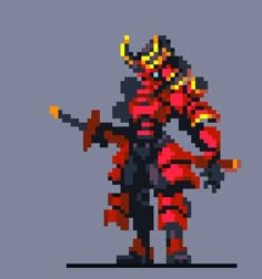 Pixel Art Samurai, 8bit Art Pixel, 8bit Characters, Dark Pixel Art, Pixelart Character, Pixel Art Character Design, Character Pixel Art, Sif Dark Souls