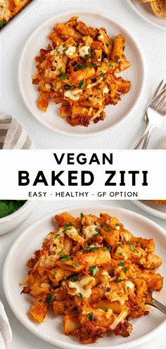 vegan baked zitti is an easy, healthy and gluing dish