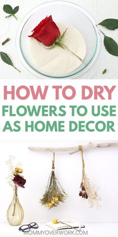 how to dry flowers to use as home decor in this diy project for beginners