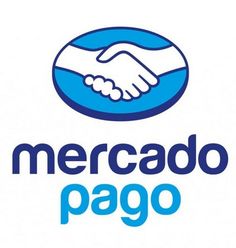 the mercado pago logo with two hands shaking each other's hands