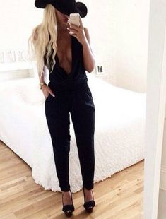 All Black Everything, Classy Chic, Jumpsuit Fashion, Dress To Impress, Fashion Inspo, Summer Fashion, Jumpsuit, Perfect Clothing, Street Style