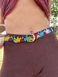 Vintage Beaded Belt . Adjustable to a size 30 ( 30 in waist ) Beaded Belts Western, Beaded Belt, Suspender Belt, Suspenders, Jewelry Crafts, Halloween Shopping, Beauty Book, Accessory Gift, Electronic Accessories