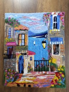 this is an image of a painting of houses