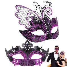 PRICES MAY VARY. Elegant and Mysterious Duo: Our masquerade mask couples set is designed to add an air of elegance and mystery to your special occasions, making you the envy of the party. High-Quality Craftsmanship venetian masquerade mask for men : his and hers masquerade mask Crafted with attention to detail, our couple mask masquerade ball is made from premium materials such as durable ABS plastic and metal, ensuring their longevity and comfort. Perfectly Coordinated: Our mask costume masquer Mask Prom, Masquerade Ball Masks, Couples Masquerade Masks, Mask Halloween Costume, Gold Masquerade Mask, Black Masquerade Mask, Mens Masquerade Mask, Venetian Masquerade Masks, Halloween Costume Mask