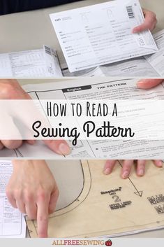 two hands are working on sewing patterns with the text how to read a sewing pattern