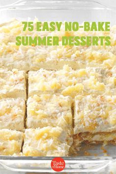 no bake summer desserts with text overlay