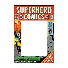 an old comic book cover with the words superhero comics on it