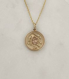 14K Solid Yellow Gold Leo Zodiac (July 23 -- Aug 22) Pendant measures 13MM 14K Solid Yellow Gold Chain Optional Elf Knight, Leo Pendant, Knight Oc, Leo Jewelry, Leo Necklace, Jewelry Knowledge, Leo Zodiac Sign, Leo Zodiac, Gold Initial