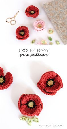 crochet poppy free pattern with instructions