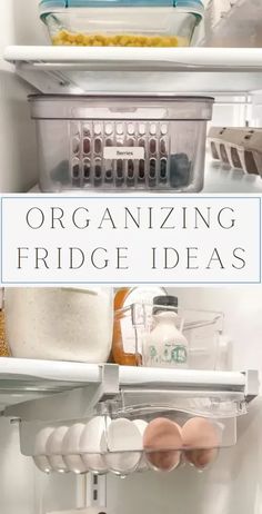 Try this idea to keep an organized fridge Organizing Fridge Ideas, Amazon Containers, Organized Refrigerator Ideas, Side By Side Fridge Organization, Organizing Fridge, Fridge Organization Dollar Store, Fridge Ideas, Organized Fridge, Side By Side Fridge