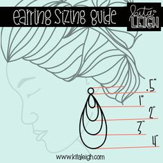 With making faux leather earrings being all the rage lately, I thought I would put together a little guide to help determine the size of earring you should cut on your cricut, silhouette, glowforge, and more! #kitaleigh #earringsizeguide Feaux Leather Earrings, Free Earring Svg Files For Cricut, Cricket Jewelry, Earring Guide, Earrings Cricut, Cricut Leather, Earring Templates, Cricut Jewelry, Cricut Earrings