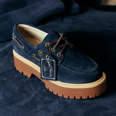 Women’s Timberland® C.F. Stead™ Indigo Suede Stone Street Platform Boat Shoe Timberland Boots Outfit, Timberland Boots Women, Womens Boat Shoes, Deep Indigo, Aesthetic Shoes, Timberlands Women