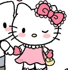 an image of a hello kitty and her friend