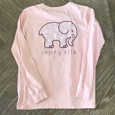 Excellent Condition Never Worn Ivory Ella, Long Sleeve Tees, Womens Tops, Tops & Tees, Long Sleeve, Pink, Women Shopping, Color