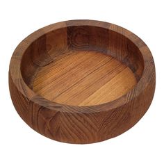 a wooden bowl is shown on a white background