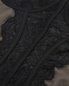 Details: Corset top with lace designTopLength: CroppedSleeveLength: Long Sleeves Materials:100% Polyester Black Lace Top With Lace Closure, Elegant Black Top With Lace Closure, Elegant Black Tops With Contrast Lace, Fitted Black Top With Contrast Lace, Black Lace Top For Party With Lace Detail, Black Tops With Contrast Lace For Party, Lace Top With Contrast Detail For Party, Black Fitted Lace Top With Lace Trim, Black Lace Top With Lace Trim For Night Out