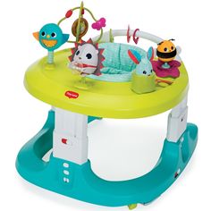 an infant's activity center with toys in it