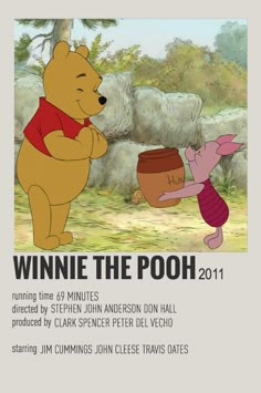 winnie the pooh and piglet poster with captioning from disney's animated film