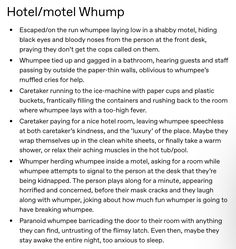 hotel / motel whimp description page with information about the hotel and its amenities