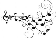 a musical note with music notes on it