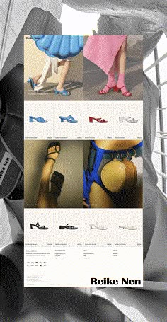 the website is designed to look like it has many different types of shoes on display