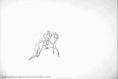 a drawing of two people riding on the back of a horse