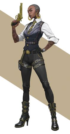 Concept Art Character Design, Steampunk Character, Art Character Design, Creation Art, Cyberpunk Character, Concept Art Character, Dungeons And Dragons Characters, Black Characters