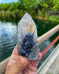 Blue Rutile, Clear Quartz Point, Raw Gemstones, Gems And Minerals