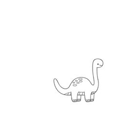 a black and white drawing of a small dinosaur on a plain background with the words, i love dinosaurs