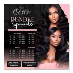 Hair Bundles Price List, Wig Price List Ideas, Hair Price List Ideas, Wig Price List, Hair Price List, Hair Advertising, Diy Hair Extensions, Lip Gloss Homemade, Hair Business Cards