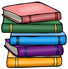 a stack of books clip art