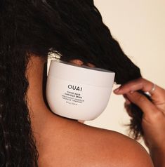 A rich mask that delivers major moisture in minutes.  Product details Looking for a mask that heals, not hides, everything your hair has been through? Mask and you shall receive. This rich, buttery mask restores moisture, smooths frizz, repairs damage, and prevents breakage for thick hair after just one use. Packed with a rich blend of illipe and shea butters, almond, olive, and macadamia oils plus hydrolyzed keratin, it leaves hair extra smooth, manageable, and shiny. Moisturizing Hair Mask, Ouai Haircare, Stop Hair Breakage, Moisturizing Hair, Damage Hair Care, Beauty Products Photography, Hair Control, Moisturizing Shampoo, Luxury Hair