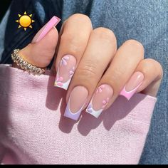 Spring Acrylic Nails, Colored Acrylic Nails, Summery Nails, Girly Acrylic Nails, Simple Acrylic Nails, Unique Acrylic Nails, Acrylic Nails Coffin Short, Short Acrylic Nails Designs