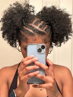 Natural Styles For Black Women Short, Natural Ponytails For Black Hair Curly, Natural Hairstyles For Black Women For Swimming, Black Hair Styles Natural 4c, Two Ponytails With Braids Natural Hair, Natural Hairstyles For Black Women Back To School, Curly Natural Hairstyles Short, Natural 4c Hairstyles Ideas Short Hair Updo, Summer Natural Hairstyles Black Women