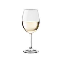 a glass of white wine sitting on top of a table