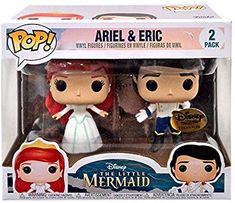 the little mermaid ariel and eric pop - up vinyl figures are in their packaging box