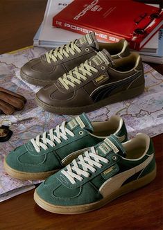 Vintage Sneakers For Fall, Vintage Shoes Sneakers Green, Vintage Fall Streetwear Sneakers, Vintage Puma, Vintage Puma Sneakers, Puma Shoes, Pumas Shoes