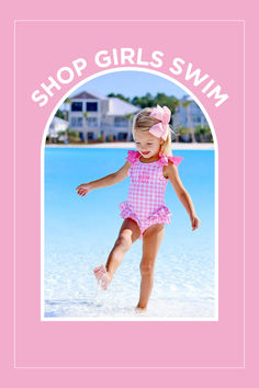 This Capri Pink One Piece Swimsuit is the perfect choice for your upcoming family vacation or poolside gathering. The one-piece swimsuit features a fabulous pink gingham print and ruffles on the side and the cutest bow shoulder detail. This swimsuit provides UPF 50 protection to keep your little one safe under the sun. Personalize the look by adding a monogram to make it uniquely yours! Pink One Piece, Fun Summer Activities, Pool Days, Pink Gingham, Gingham Print, Cute Bows, Pool Party, Summer Activities, Girls Shopping