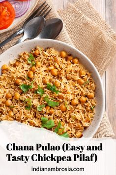 chana pulao easy and tasty chickpea pilaf recipe